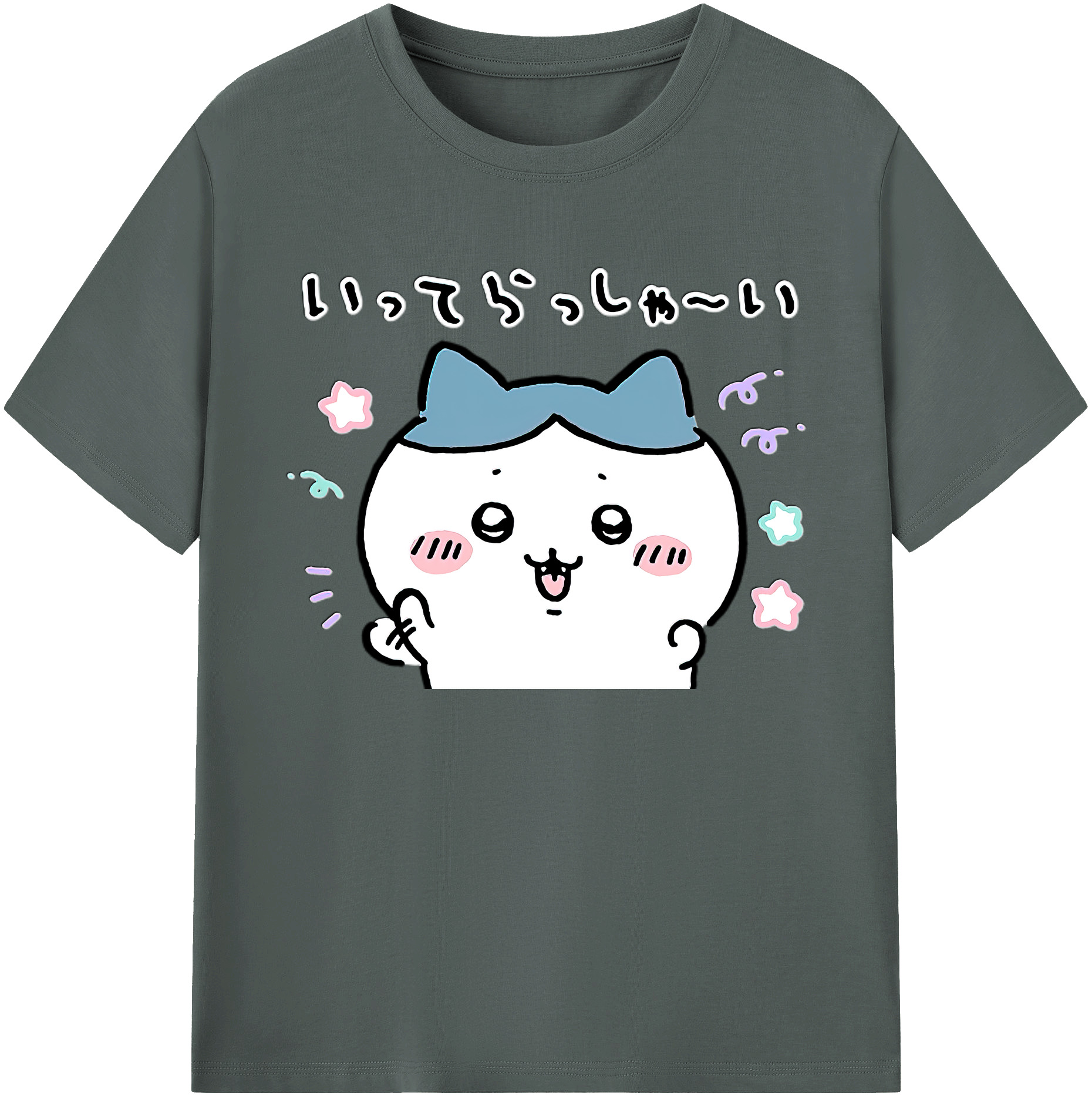 （画像用） ちいかわ ハチワレ Chii-kawa hachiware 綿100％ メンズ半袖Tシャツ｜肌触りやわらか＆通気性